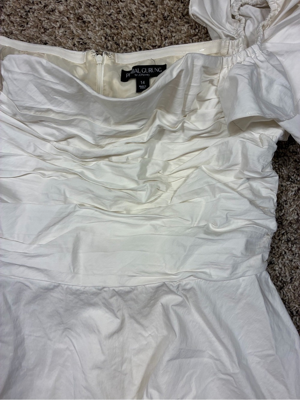 Prabal Gurung for JCPenney Puff Sleeve Off Shoulder Mini Dress - Picture 8 of 14